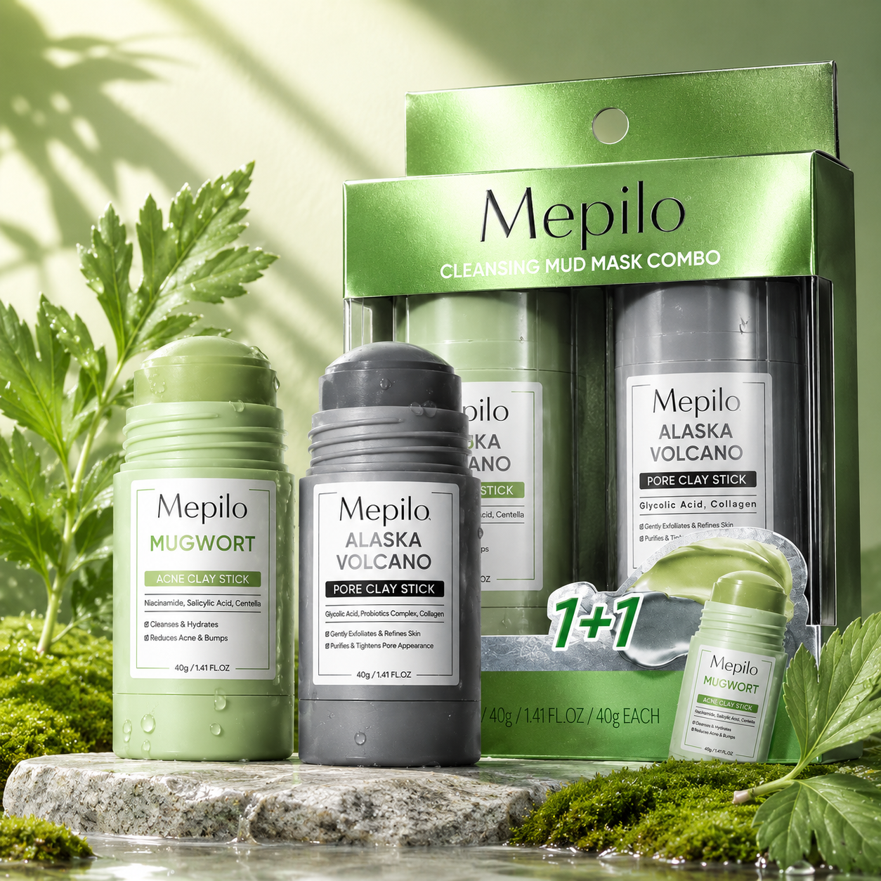 The Dual Clay System For Pores, Oil & Blemish-Prone Skin.