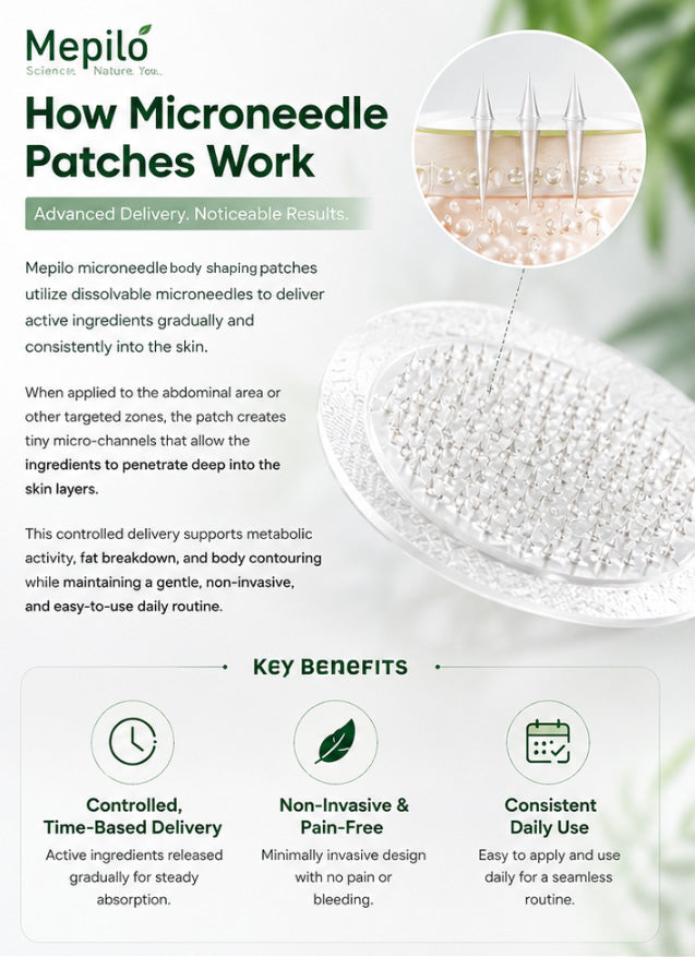 ✨ Mepilo Moringa × Berberine Nano Microneedle Patch ✨