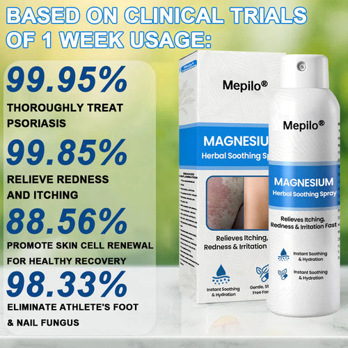 ✅ Official Store: Mepilo Magnesium Herbal Spray | Relieves psoriasis & eczema, improves bacterial infections, treats acne & warts