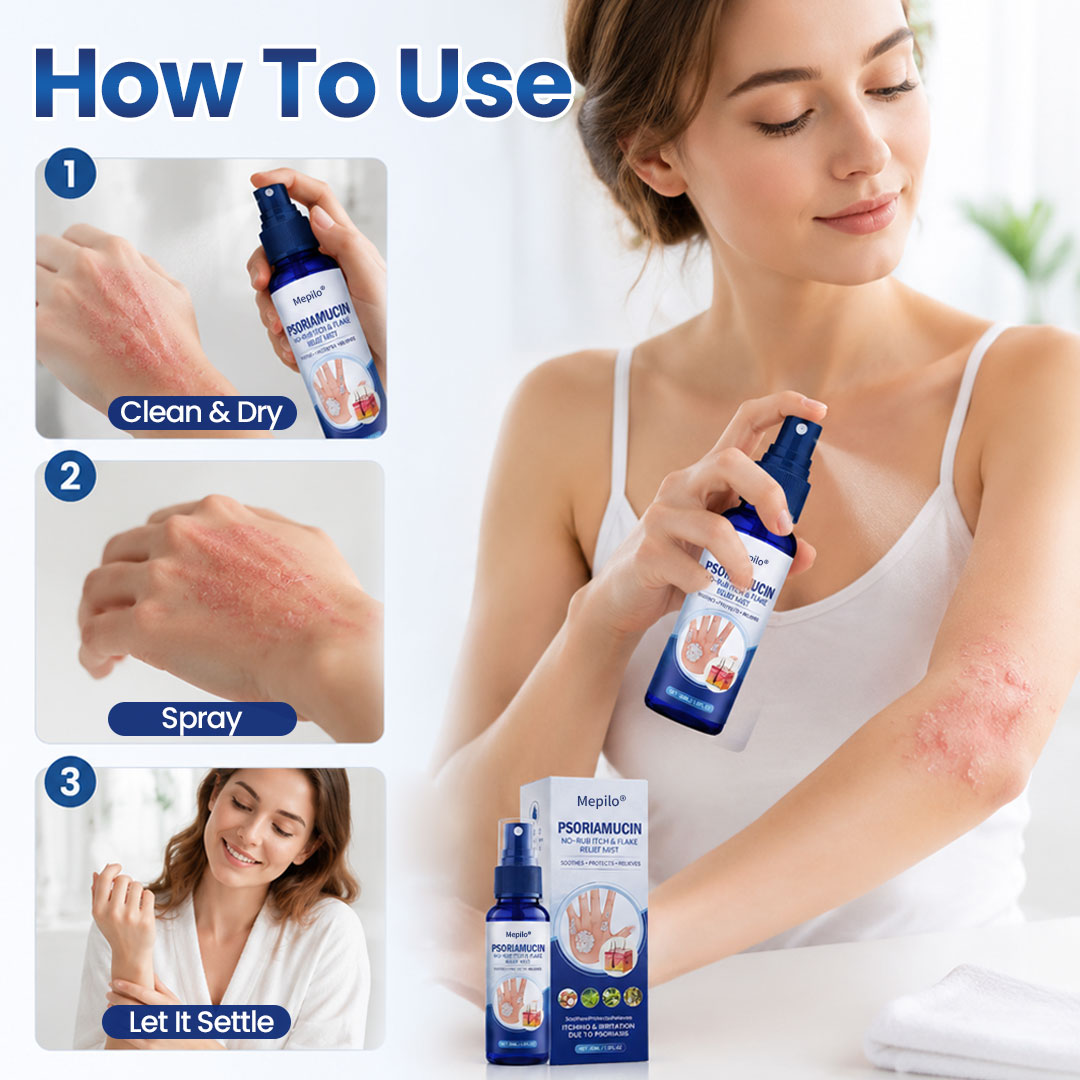 Mepilo® PsoriaMucin No-Rub Itch & Flake Relief Mist
