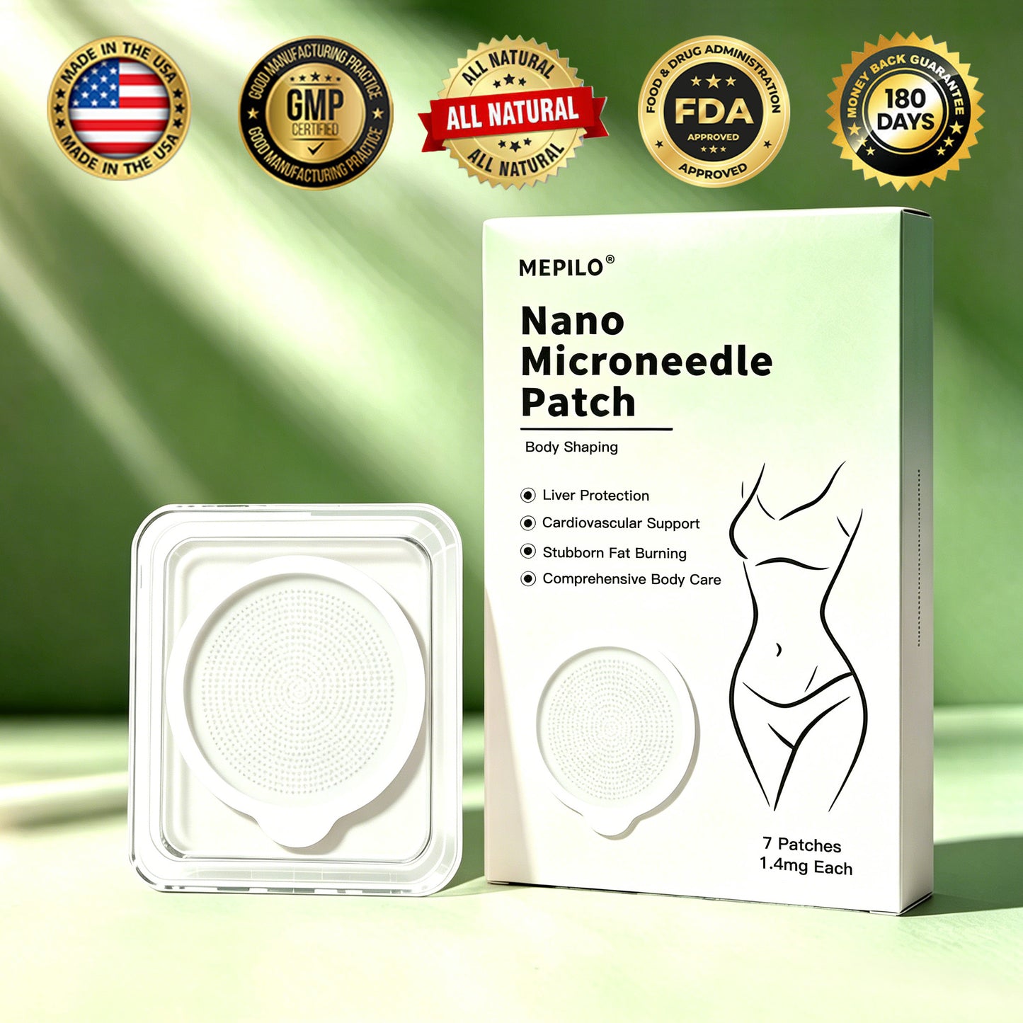 ✨ Mepilo Moringa × Berberine Nano Microneedle Patch ✨