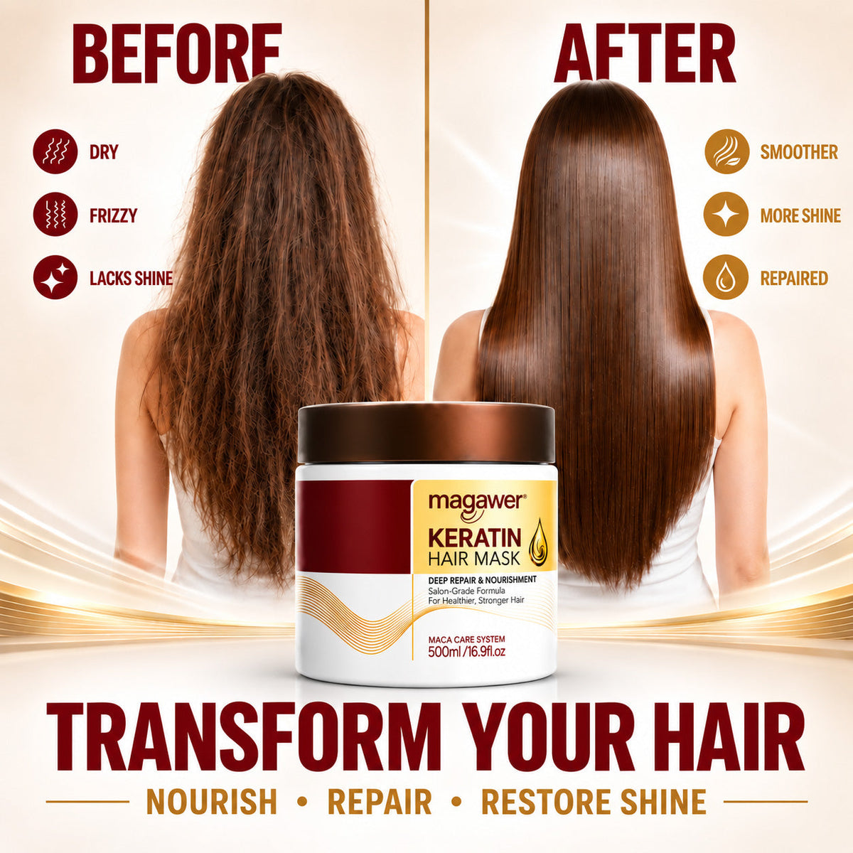 Collagen Hair Mask – Deep Repair & Hydration, 500 ml