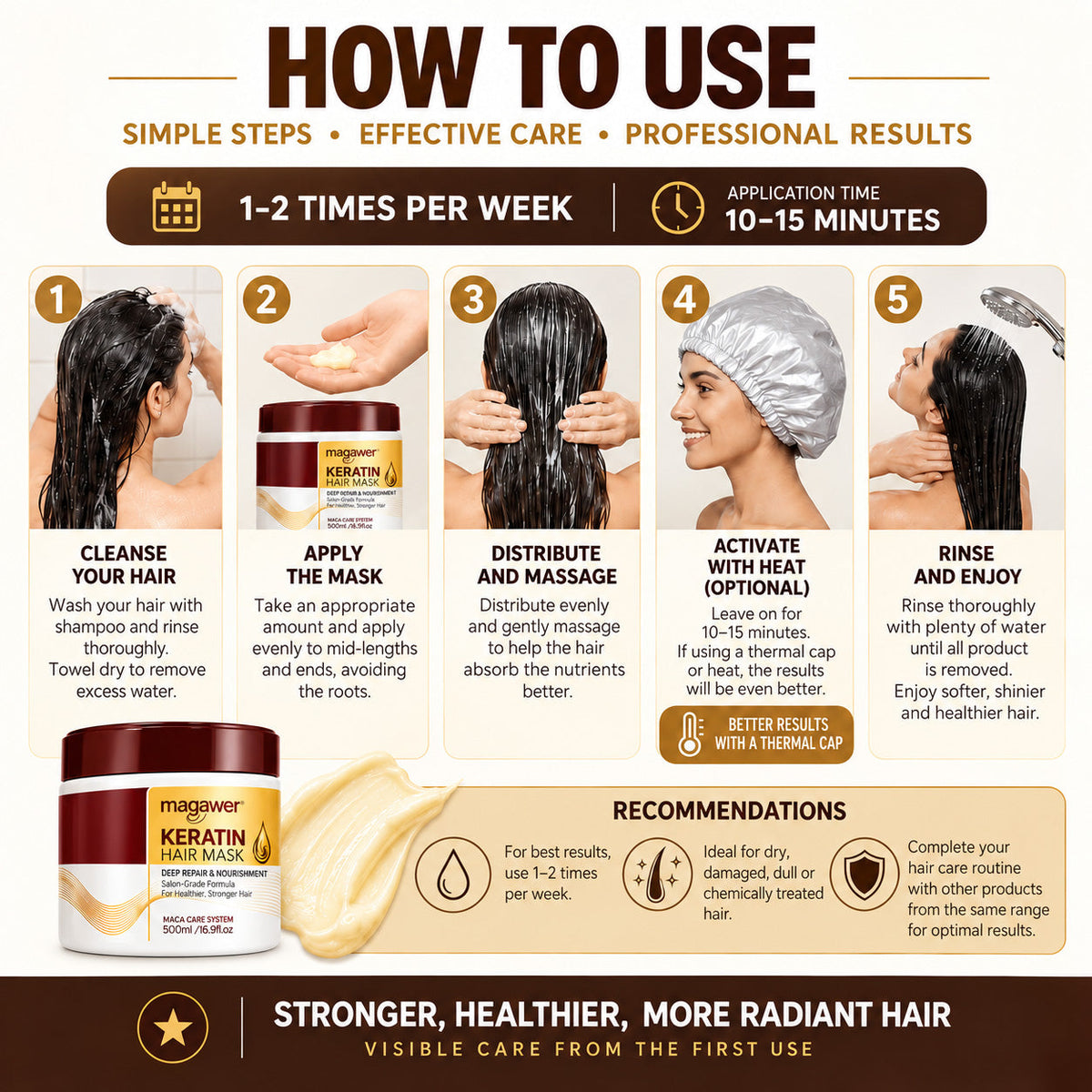 Collagen Hair Mask – Deep Repair & Hydration, 500 ml
